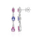 Boucles d'oreilles en or et Saphir parme (CIRARI)