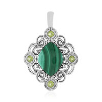 Pendentif en argent et Malachite (Desert Chic)