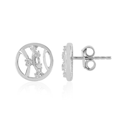 Boucles d'oreilles en argent et Diamant I2 (I)