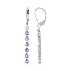 Boucles d'oreilles en argent et Tanzanite