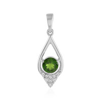 Pendentif en argent et Diopside de Russie