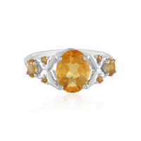 Bague en argent et Citrine