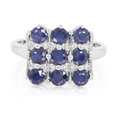 Bague en argent et Saphir bleu