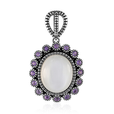 Pendentif en argent et Pierre de Lune blanche (Annette classic)