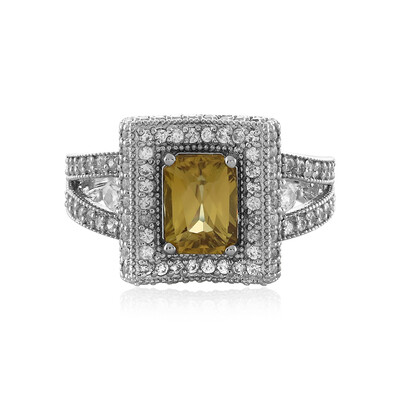 Bague en argent et Zircon jaune