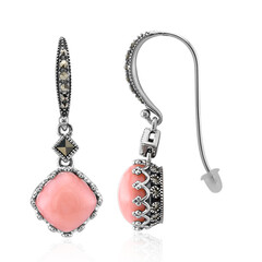 Boucles d'oreilles en argent et Opale rose (Annette classic)