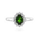 Bague en argent et Diopside de Russie