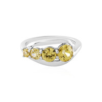 Bague en argent et Zircon jaune