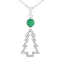 Collier en argent et Onyx vert