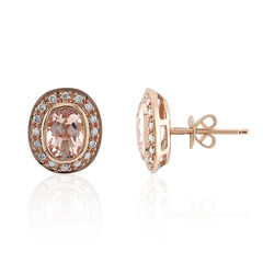 Boucles d'oreilles en or et Morganite AAA