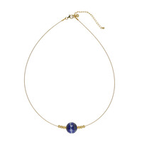 Collier en acier inoxydable et Lapis-Lazuli