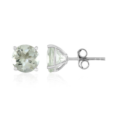 Boucles d'oreilles en argent et Améthyste verte