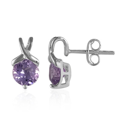 Boucles d'oreilles en argent et Améthyste