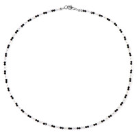 Collier en argent et Spinelle noir