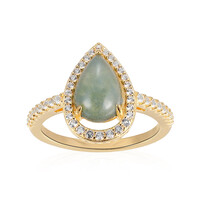 Bague en argent et Agate verte