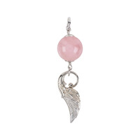 Pendentif en argent et Quartz rose