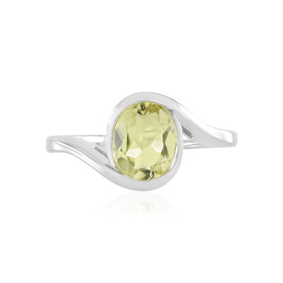 Bague en argent et Quartz citron