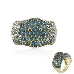 Bague en or et Diamant bleu I2 (de Melo)