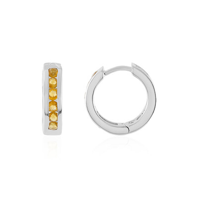 Boucles d'oreilles en argent et Citrine