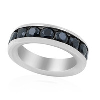 Bague en argent et Spinelle noir