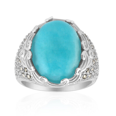 Bague en argent et Amazonite (Annette classic)