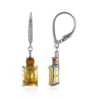 Boucles d'oreilles en argent et Citrine