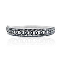 Bracelet en argent et Spinelle noir