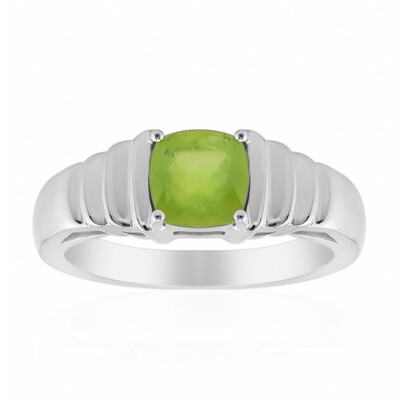 Bague en argent et Opale verte du Brésil (Pallanova)