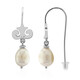 Boucles d'oreilles en argent et Perle blanche de culture d'eau douce (TPC)