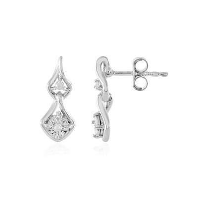 Boucles d'oreilles en argent et Diamant I2 (H)