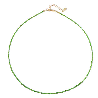 Collier en argent et Diopside de Russie