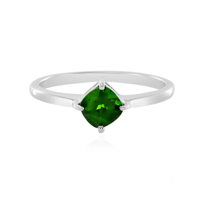 Bague en argent et Diopside de Russie