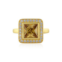 Bague en argent et Zircon jaune