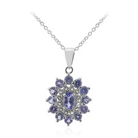 Collier en argent et Tanzanite