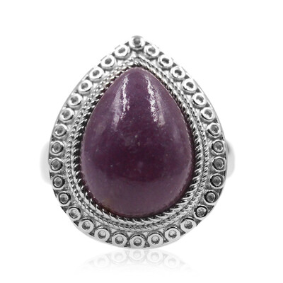 Bague en argent et Lépidolite