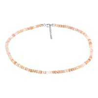 Collier en argent et Opale rose