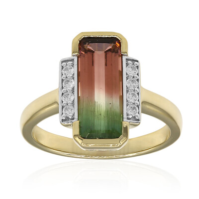 Bague en or et Tourmaline multicolore