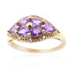 Bague en or et Saphir pourpre de Ceylan