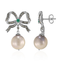 Boucles d'oreilles en argent et Perle de culture d'eau douce (Annette classic)