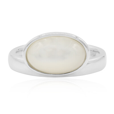 Bague en argent et Nacre (MONOSONO COLLECTION)