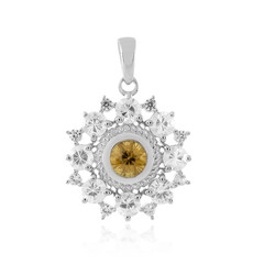 Pendentif en argent et Zircon jaune