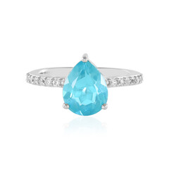 Bague en argent et Apatite bleue