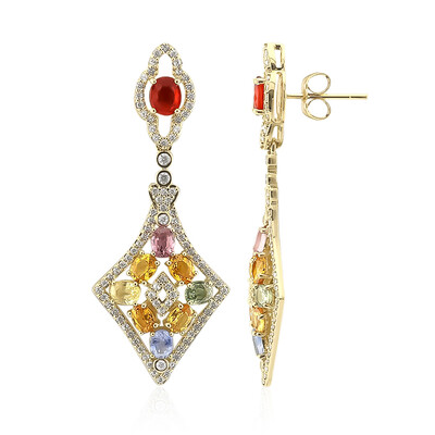 Boucles d'oreilles en or et Rubis (Adela Gold)