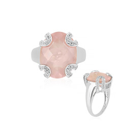 Bague en argent et Quartz rose (de Melo)