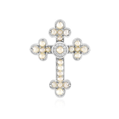 Pendentif en argent et Perle blanche de culture d'eau douce