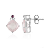 Boucles d'oreilles en argent et Quartz rose