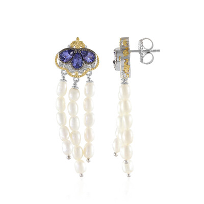 Boucles d'oreilles en argent et Tanzanite (Gems en Vogue)