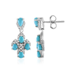 Boucles d'oreilles en argent et Turquoise Sleeping Beauty