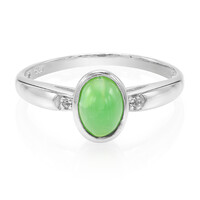 Bague en argent et Chrysoprase impériale