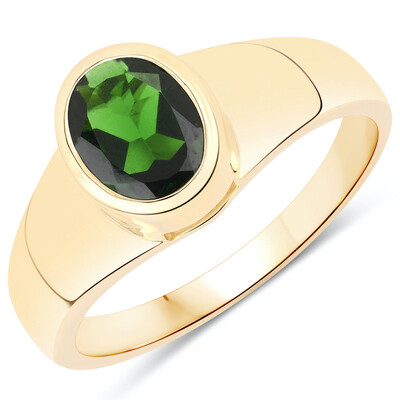 Bague en or et Diopside de Russie